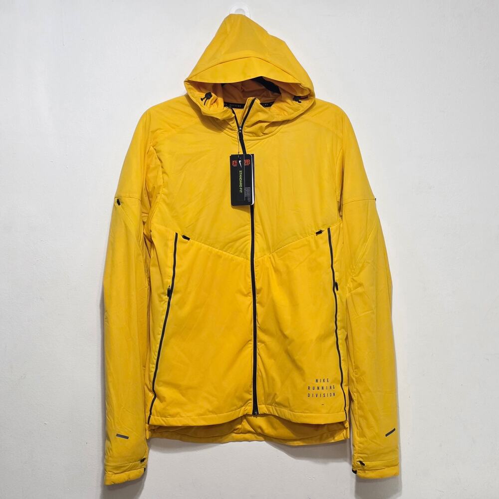 Nike Run Division Men's Size Small Running Jacket CU7889-743 Yellow New